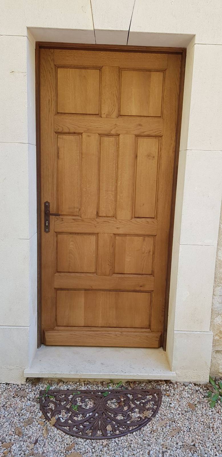 Porte d'entrée en chêne massif sur mesure Alpes Maritimes 06