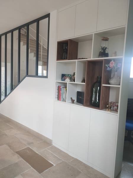 Ensemble unique et original d'une verrière et d'une bibliothèque à Colomars